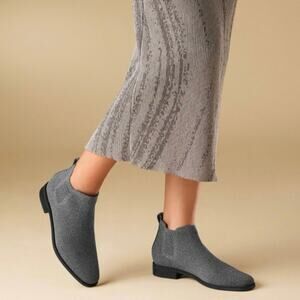 Vivaia Sz 38/7-7.5 Ryan Pro Square-Toe Water-Repellent Ankle Boots Rich Grey